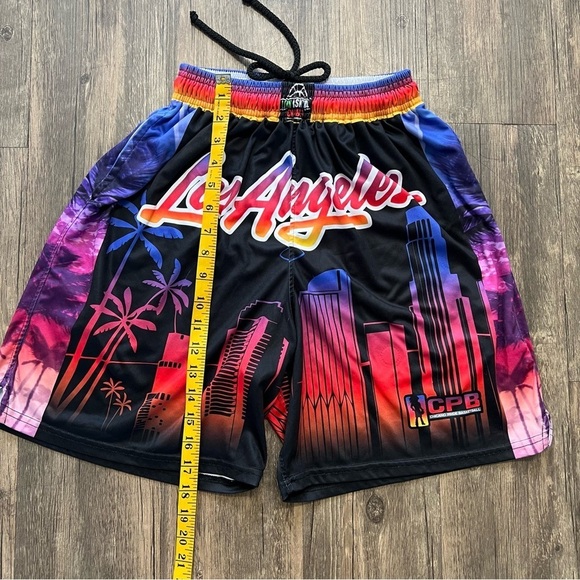 Women’s Athletic Los Angeles Multicolored CPB Pride Basketball Shorts Size S - Picture 10 of 10